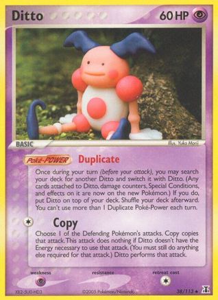 Ditto 038/113 - Reverse Holofoil Delta Species - Uncommon