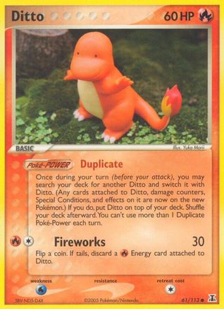 Ditto 061/113 - Reverse Holofoil Delta Species - Common