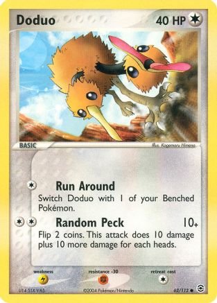 Doduo 062/112 - Reverse Holofoil FireRed & LeafGreen - Common