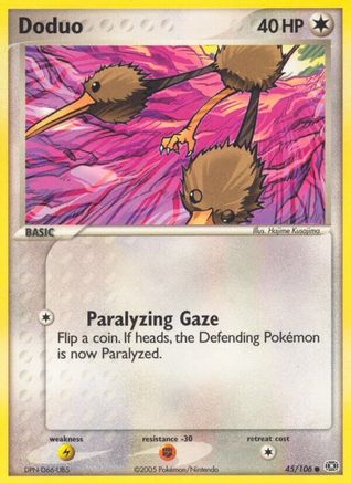 Doduo 045 - Reverse Holofoil Emerald - Common