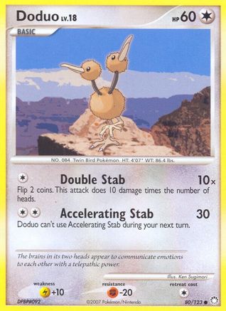 Doduo 080/123 - Reverse Holofoil Mysterious Treasures - Common
