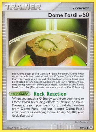 Dome Fossil 092 - Reverse Holofoil Arceus - Common