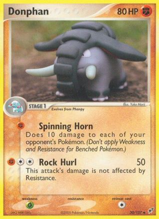 Donphan 030 - Reverse Holofoil Deoxys - Uncommon