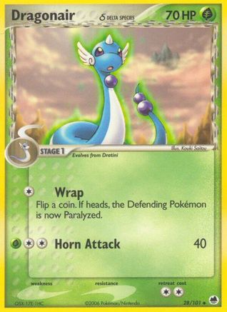 Dragonair (Delta Species) 028/101 - Reverse Holofoil Dragon Frontiers - Uncommon