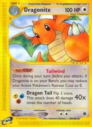Dragonite (43) 043 - Reverse Holofoil Expedition - Rare