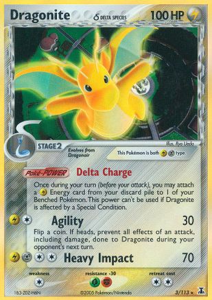 Dragonite (Delta Species) 003 - Reverse Holofoil Delta Species - Holo Rare