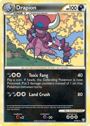 Drapion 004/102 - Reverse Holofoil Triumphant - Holo Rare