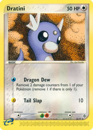 Dratini 026 - Reverse Holofoil Dragon - Uncommon