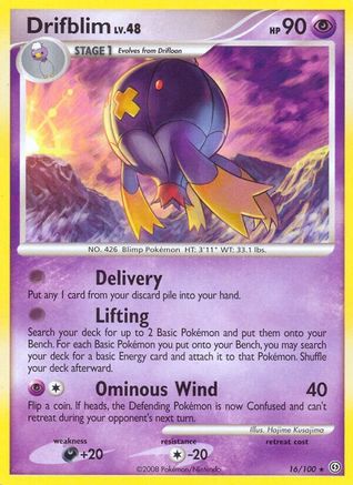 Drifblim 016 - Reverse Holofoil Stormfront - Rare