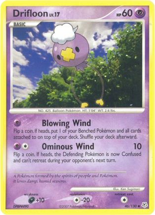 Drifloon 046 - Reverse Holofoil Diamond and Pearl - Uncommon
