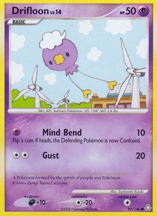 Drifloon 092 - Reverse Holofoil Legends Awakened - Common