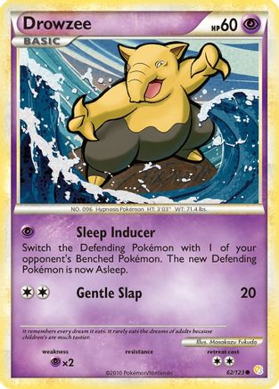 Drowzee 062/123 - Reverse Holofoil HeartGold SoulSilver - Common
