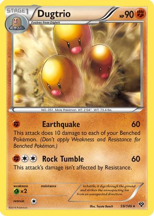 Dugtrio 059 XY Base Set - Rare