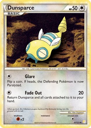 Dunsparce 041 HeartGold SoulSilver - Uncommon