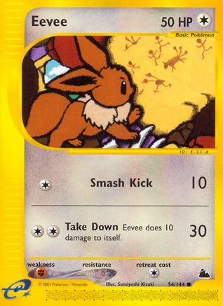 Eevee 054/144 - Reverse Holofoil Skyridge - Common