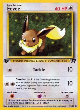 Eevee 055/82 - 1st Edition Team Rocket - Common