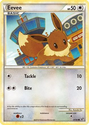 Eevee (47) 047/90 - Reverse Holofoil Undaunted - Common