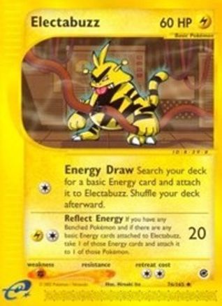 Electabuzz 076/165 - Reverse Holofoil Expedition - Uncommon