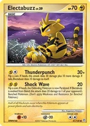 Electabuzz 081/130 - Reverse Holofoil Diamond and Pearl - Common