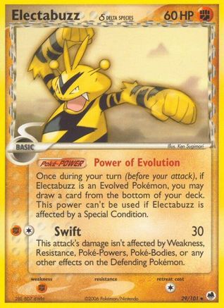 Electabuzz (Delta Species) 029 - Reverse Holofoil Dragon Frontiers - Uncommon