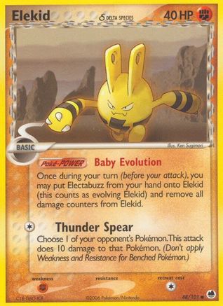 Elekid (Delta Species) 048/101 - Reverse Holofoil Dragon Frontiers - Common