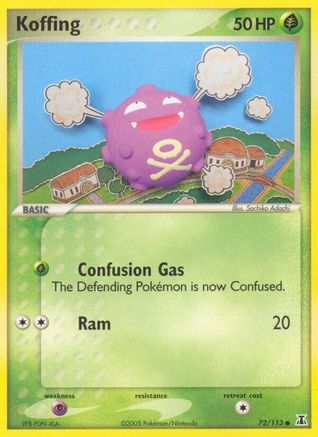 Koffing 072/113 - Reverse Holofoil Delta Species - Common