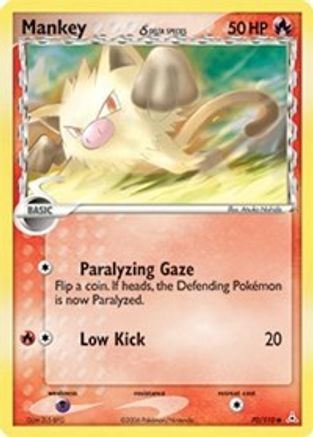 Mankey (Delta Species) 070/110 - Reverse Holofoil Holon Phantoms - Common