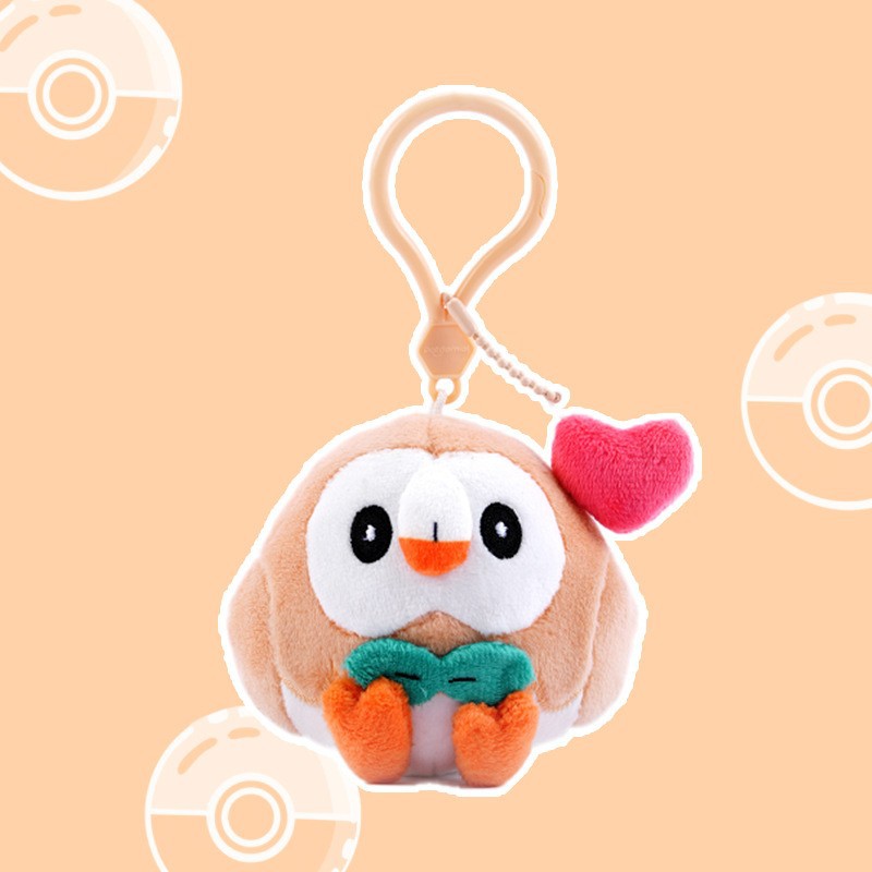 5” Rowlet Heart Key Chain Plush
