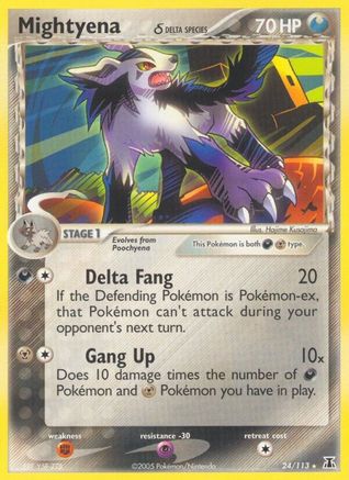 Mightyena (Delta Species) 024 - Reverse Holofoil Delta Species - Rare