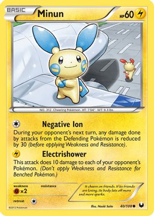 Minun 040/108 - Reverse Holofoil Dark Explorers - Common