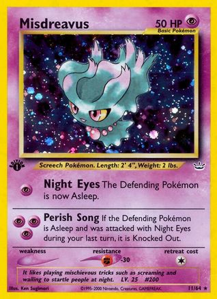 Misdreavus 011/64 - 1st Edition Holofoil Neo Revelation - Holo Rare