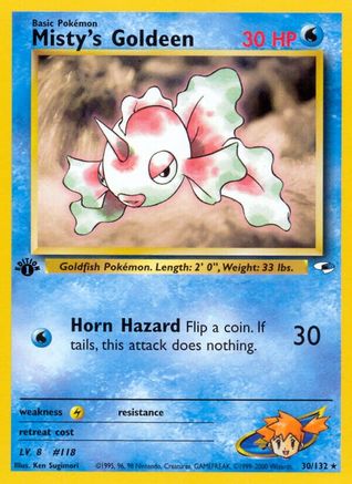 Misty's Goldeen (30) 030/132 - 1st Edition Gym Heroes - Rare