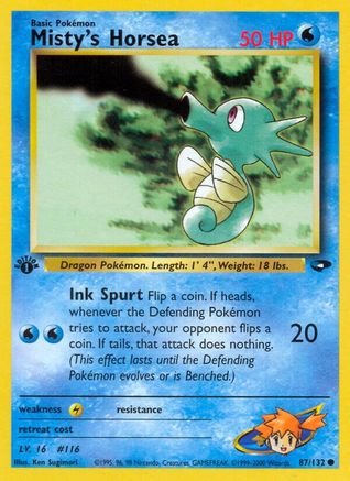 Misty's Horsea 087/132 - Unlimited Gym Challenge - Common