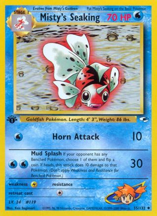 Misty's Seaking 055/132 - Unlimited Gym Heroes - Uncommon