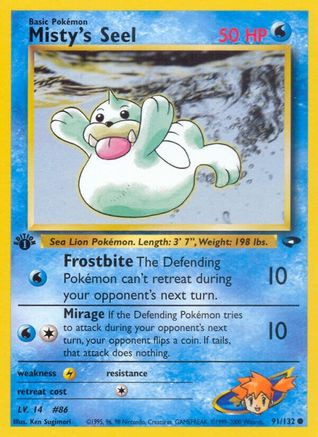 Misty's Seel 091/132 - Unlimited Gym Challenge - Common