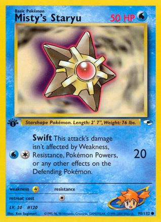 Misty's Staryu 090/132 - 1st Edition Gym Heroes - Common