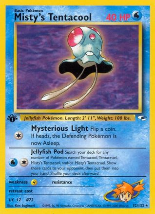 Misty's Tentacool (32) 032/132 - Unlimited Gym Heroes - Rare