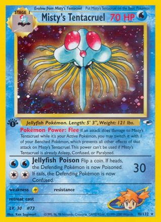 Misty's Tentacruel 010/132 - 1st Edition Holofoil Gym Heroes - Holo Rare