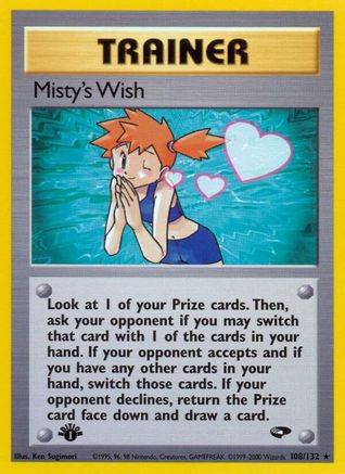 Misty's Wish 108/132 - Unlimited Gym Challenge - Rare