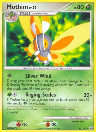 Mothim 033 - Reverse Holofoil Secret Wonders - Rare
