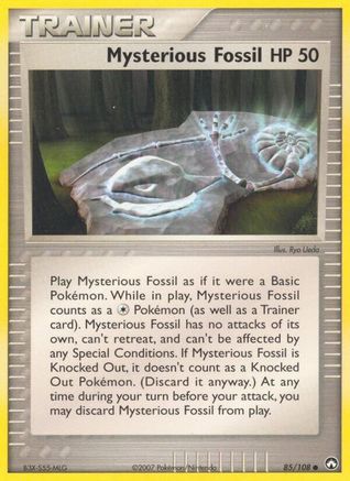 Mysterious Fossil 085 - Reverse Holofoil Power Keepers - Common