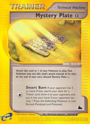 Mystery Plate Alpha 133 - Reverse Holofoil Skyridge - Uncommon