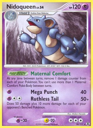 Nidoqueen 030 - Reverse Holofoil Rising Rivals - Rare