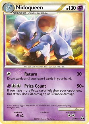Nidoqueen 028 - Reverse Holofoil Triumphant - Rare