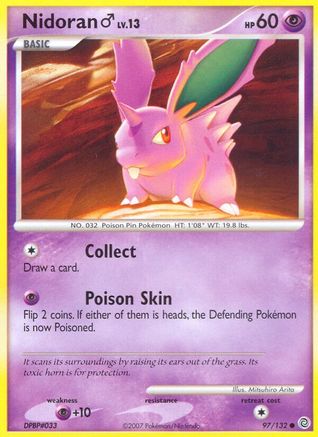 Nidoran M 097 - Reverse Holofoil Secret Wonders - Common