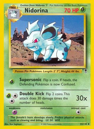 Nidorina 055 - Reverse Holofoil Legendary Collection - Uncommon