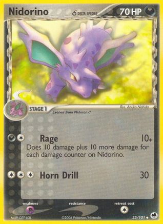 Nidorino (Delta Species) 035/101 - Reverse Holofoil Dragon Frontiers - Uncommon