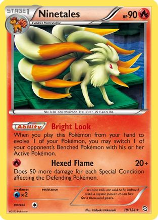Ninetales 019 - Reverse Holofoil Dragons Exalted - Holo Rare