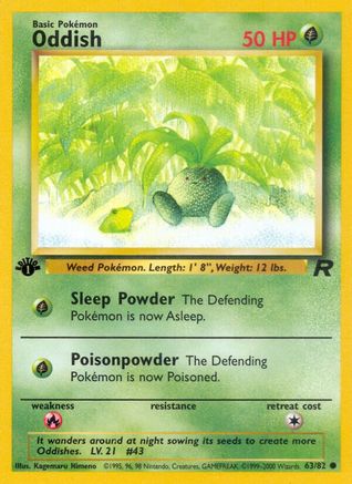 Oddish 063/82 - 1st Edition Team Rocket - Common