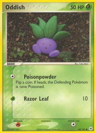 Oddish 068/101 - Reverse Holofoil Hidden Legends - Common